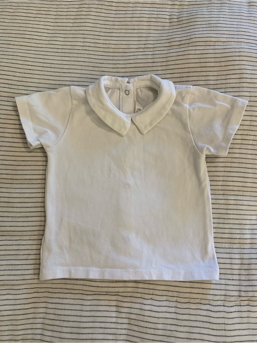 Mayoral White Peter Pan Collar Short Sleeve Top